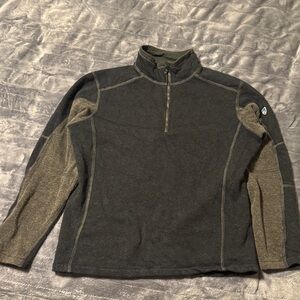 Kuhl Revel Men's Blue and Dark Gray Zip Up Sweater